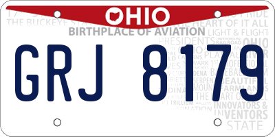 OH license plate GRJ8179