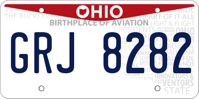 OH license plate GRJ8282