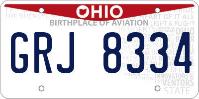 OH license plate GRJ8334