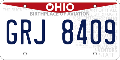 OH license plate GRJ8409