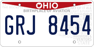 OH license plate GRJ8454