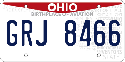 OH license plate GRJ8466