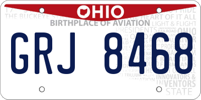 OH license plate GRJ8468