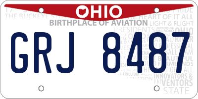 OH license plate GRJ8487