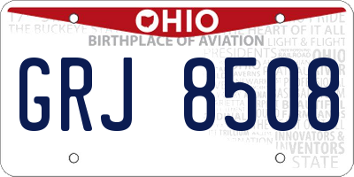 OH license plate GRJ8508