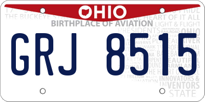 OH license plate GRJ8515