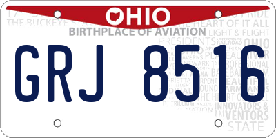 OH license plate GRJ8516