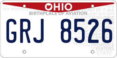OH license plate GRJ8526