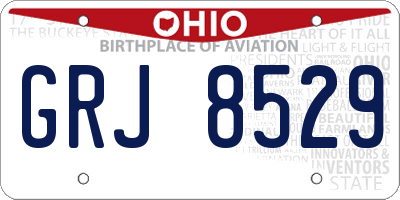OH license plate GRJ8529