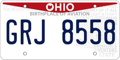 OH license plate GRJ8558