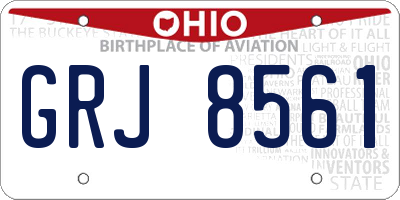OH license plate GRJ8561