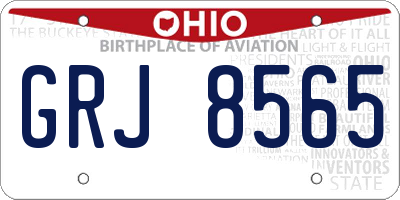 OH license plate GRJ8565