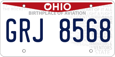 OH license plate GRJ8568
