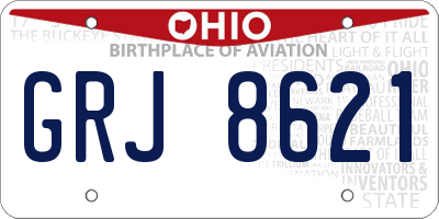 OH license plate GRJ8621