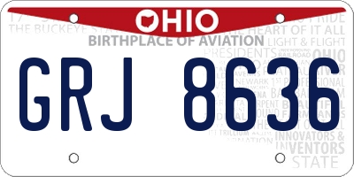 OH license plate GRJ8636