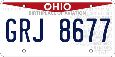 OH license plate GRJ8677
