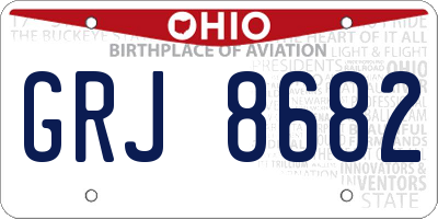 OH license plate GRJ8682