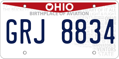 OH license plate GRJ8834