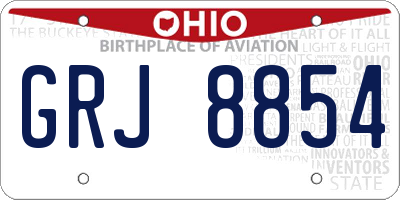 OH license plate GRJ8854