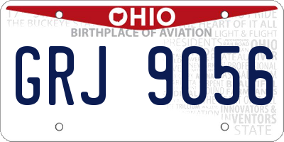 OH license plate GRJ9056
