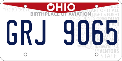 OH license plate GRJ9065