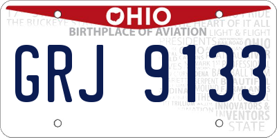 OH license plate GRJ9133