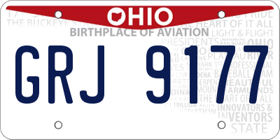 OH license plate GRJ9177