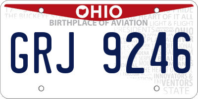 OH license plate GRJ9246