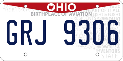 OH license plate GRJ9306