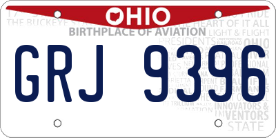 OH license plate GRJ9396