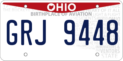 OH license plate GRJ9448