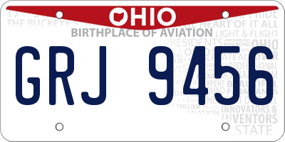 OH license plate GRJ9456