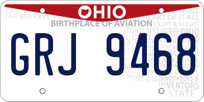 OH license plate GRJ9468