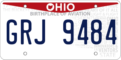 OH license plate GRJ9484