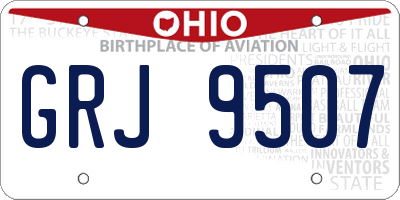 OH license plate GRJ9507