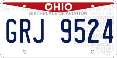 OH license plate GRJ9524