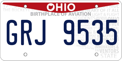 OH license plate GRJ9535