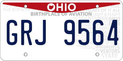 OH license plate GRJ9564