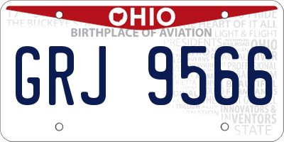 OH license plate GRJ9566