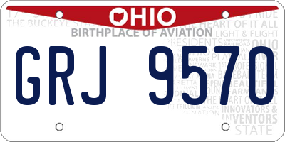 OH license plate GRJ9570