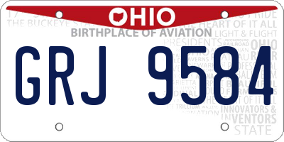 OH license plate GRJ9584