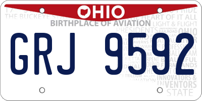 OH license plate GRJ9592