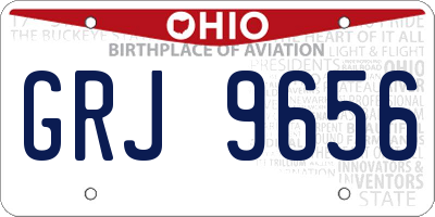 OH license plate GRJ9656