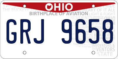 OH license plate GRJ9658