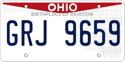 OH license plate GRJ9659