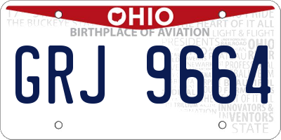 OH license plate GRJ9664