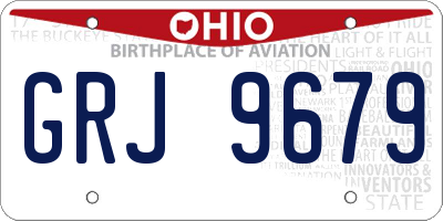 OH license plate GRJ9679