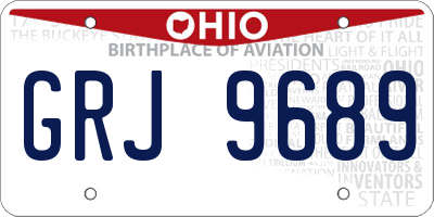 OH license plate GRJ9689