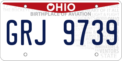 OH license plate GRJ9739