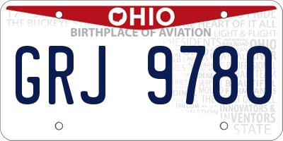 OH license plate GRJ9780